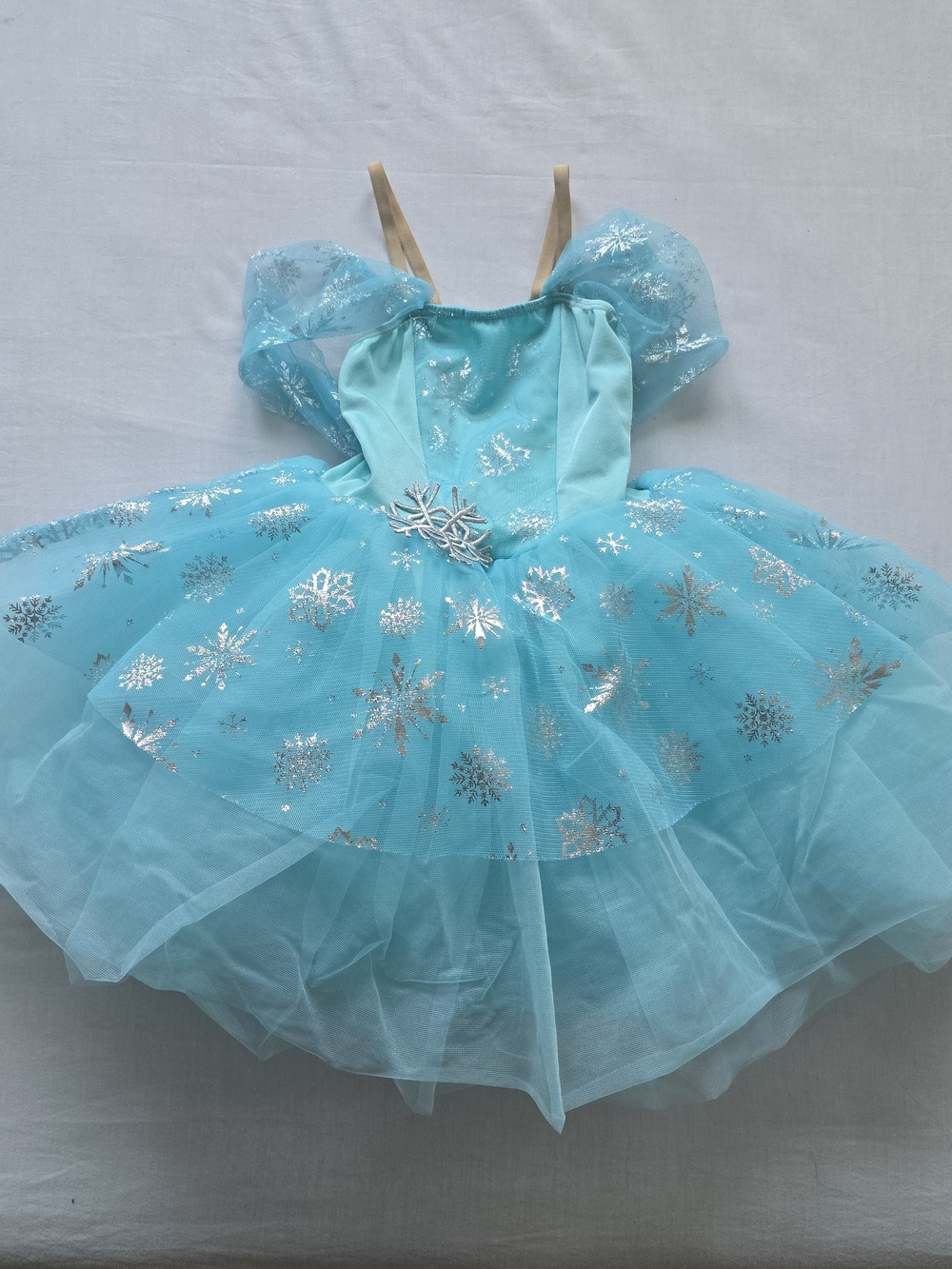 Blue Sparkle Snowflake Tulle Costume Dress for Kids